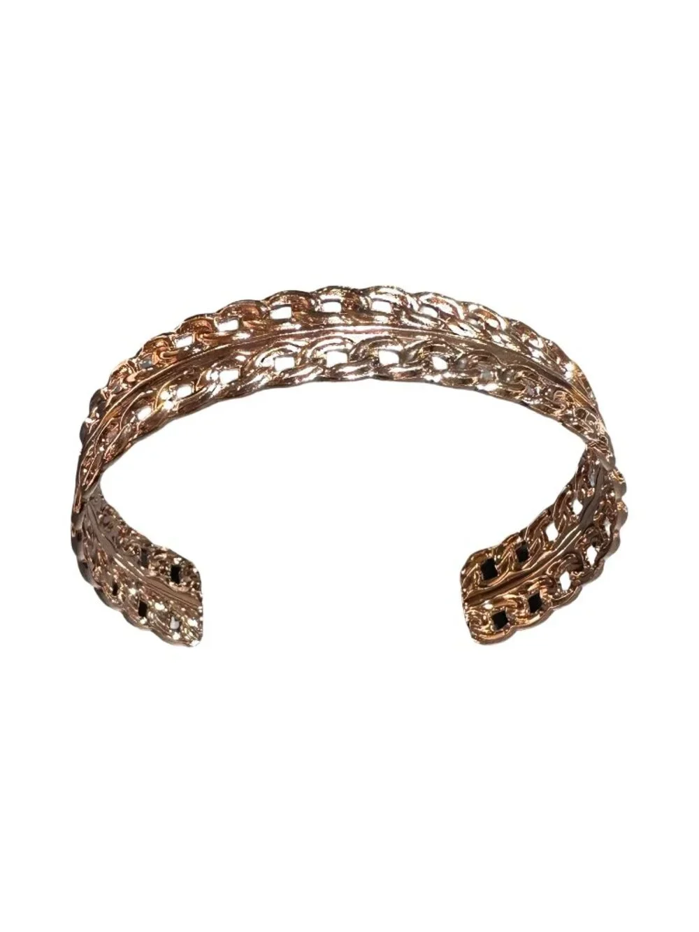 Cuff Bracelet Gold Tone Woven Look Womens Costume Jewlery NWOT